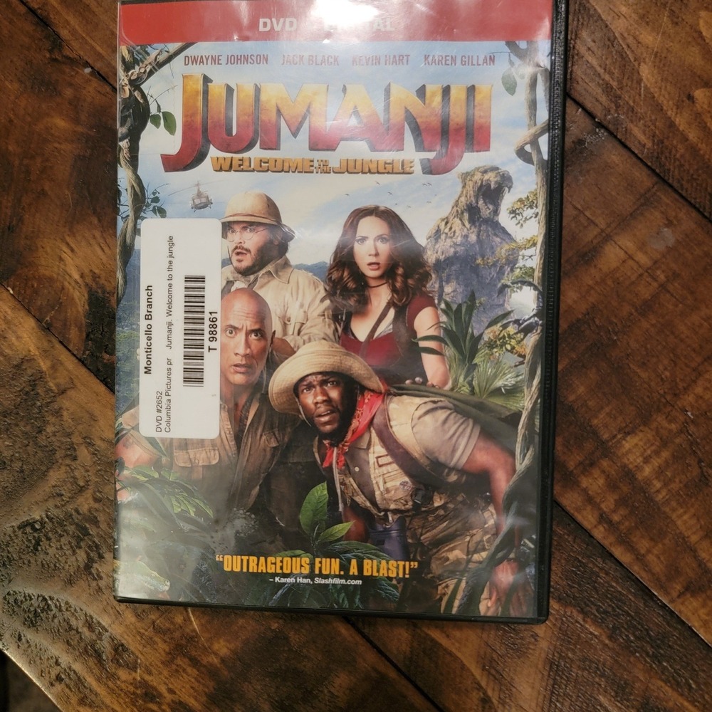 Jumanji Welcome to the Jungle DVD‎ Movie Dwayne Johnson Kevin  Jack Black